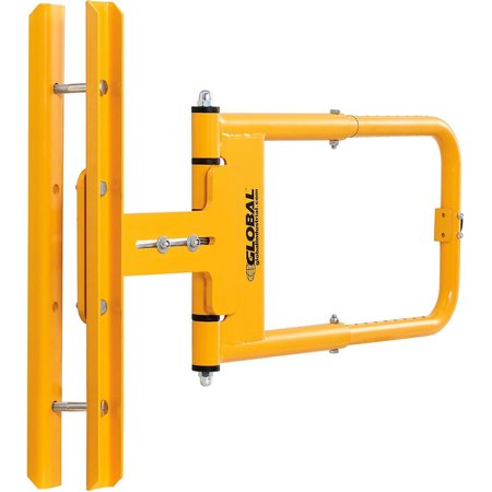GLOBAL INDUSTRIAL Adjustable Safety Swing Gate, 16-26W Opening, Yellow 708536YL